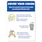 Signmission OSHA Notice, 5" Height, Cover Your Cough 2, 7" X 5" OS-NS-D-57-25569 - alternate 1